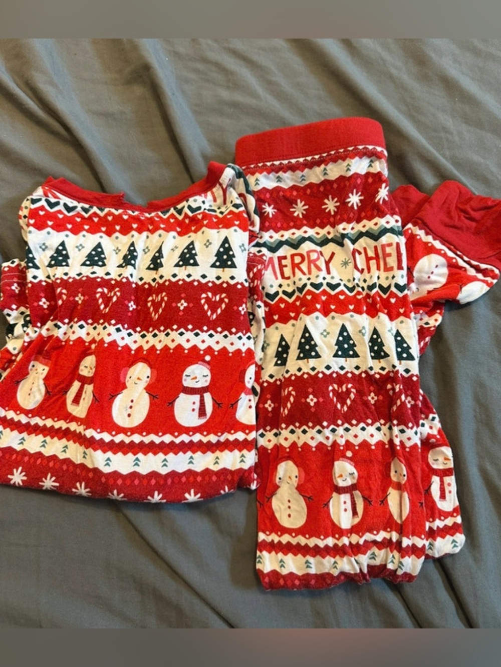 Little Sleepies Christmas Pajamas 5/6 FAIR CONDITION